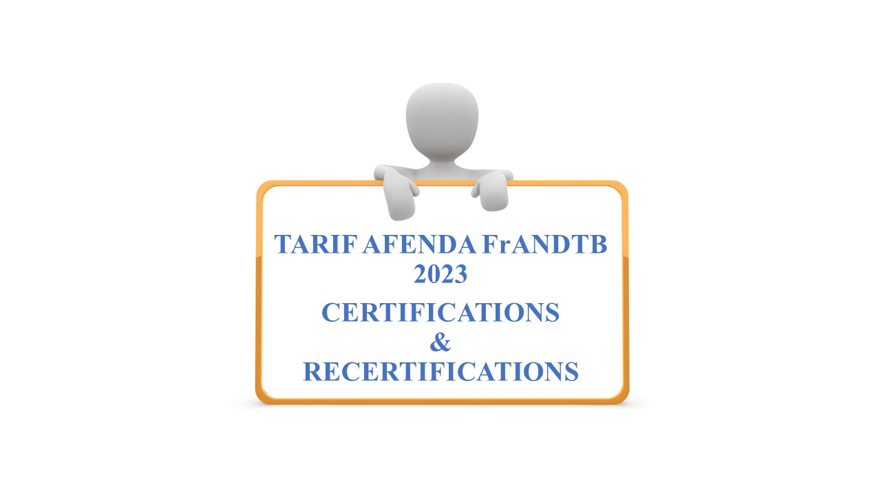 TARIF AFENDA FrANDTB 2023